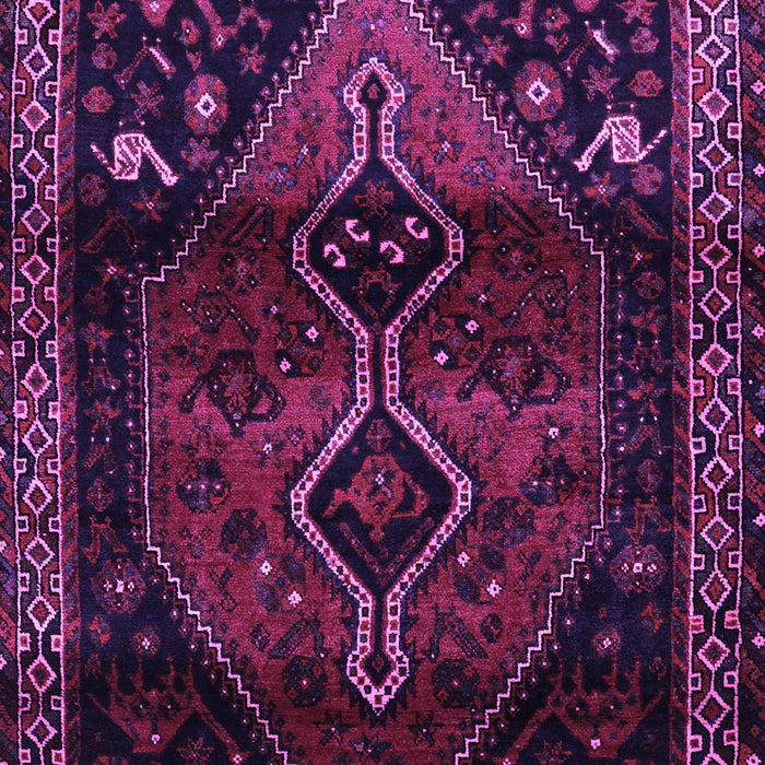 Machine Washable Persian Purple Traditional Area Rugs, wshtr3059pur