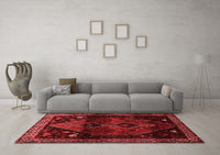 Machine Washable Persian Red Traditional Rug, wshtr3059red