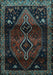 Machine Washable Persian Light Blue Traditional Rug, wshtr3059lblu