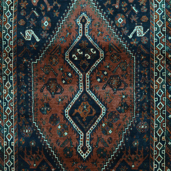 Machine Washable Persian Light Blue Traditional Rug, wshtr3059lblu