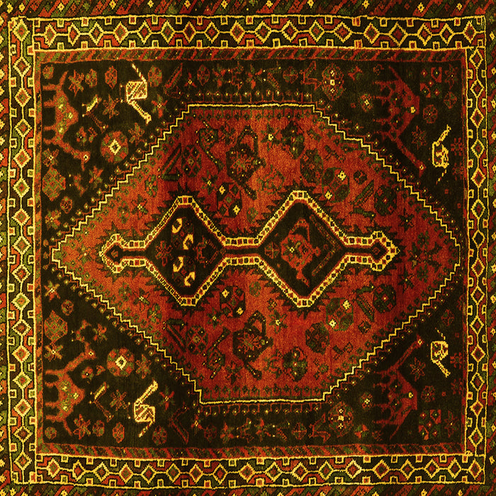 Square Persian Yellow Traditional Rug, tr3059yw