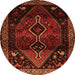 Machine Washable Persian Orange Traditional Area Rugs, wshtr3059org