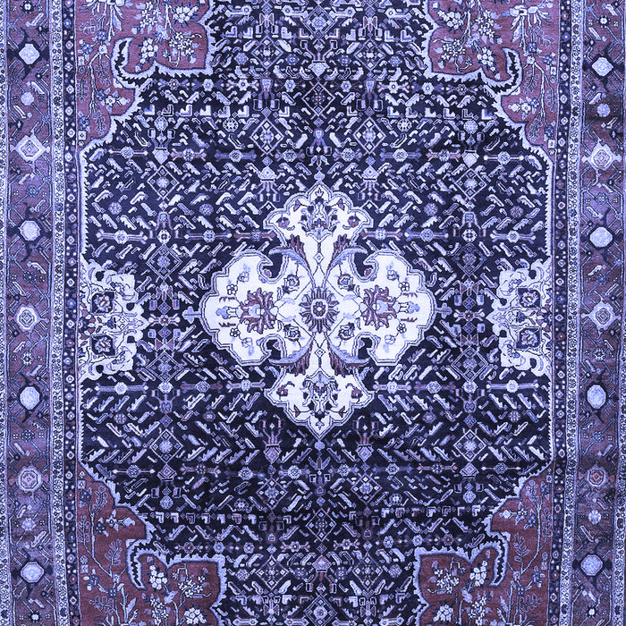Machine Washable Persian Blue Traditional Rug, wshtr305blu