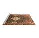 Sideview of Machine Washable Persian Brown Traditional Rug, wshtr305brn