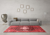 Machine Washable Persian Red Traditional Rug, wshtr305red