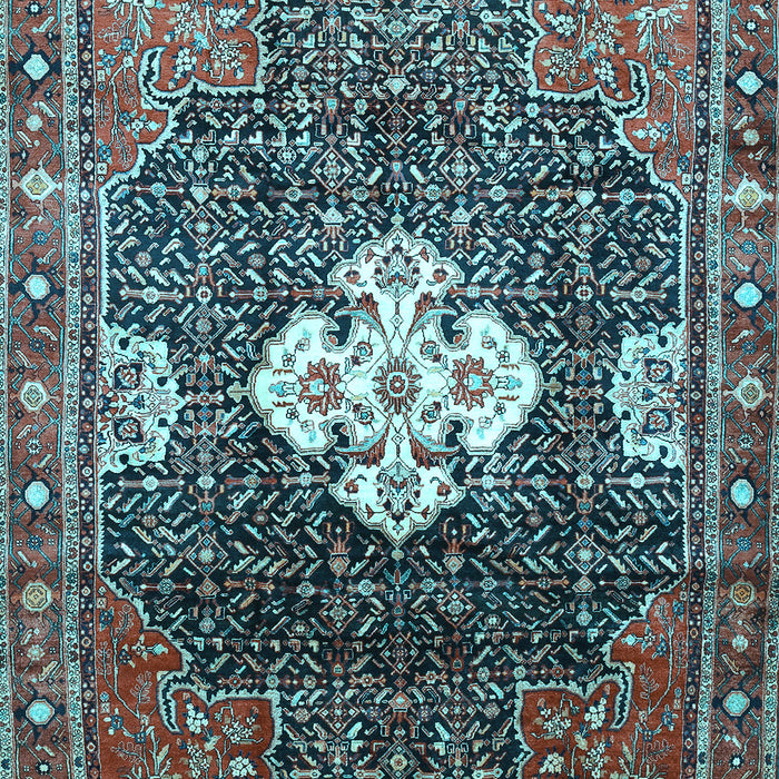 Machine Washable Persian Light Blue Traditional Rug, wshtr305lblu