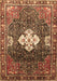 Machine Washable Persian Brown Traditional Rug, wshtr305brn