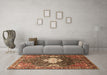 Machine Washable Persian Brown Traditional Rug in a Living Room,, wshtr305brn