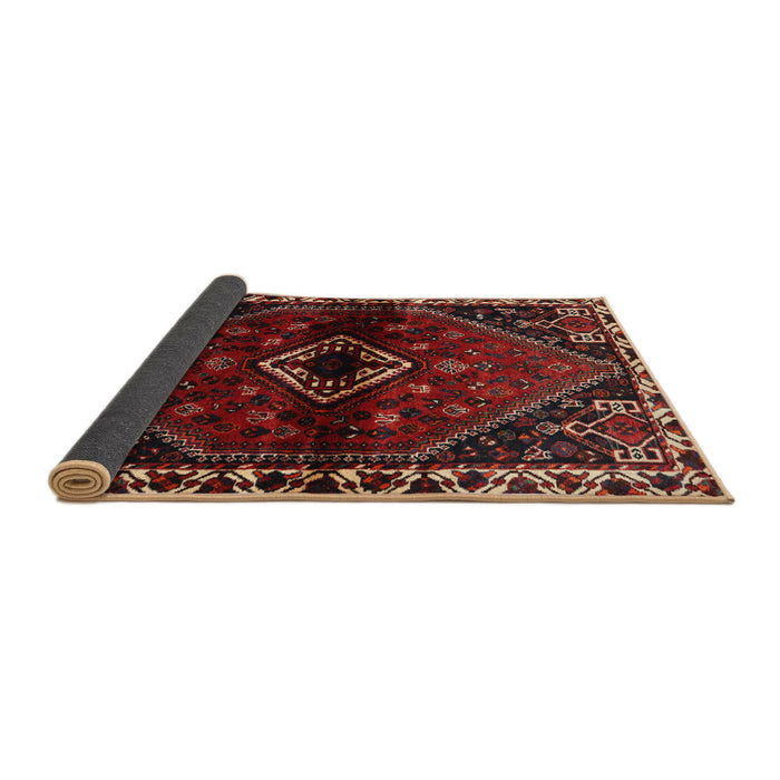Sideview of Traditional Reddish Brown Persian Rug, tr3060