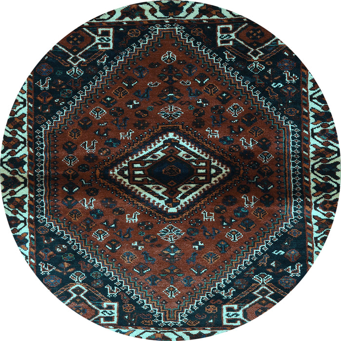 Round Persian Light Blue Traditional Rug, tr3060lblu