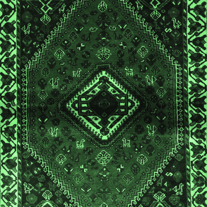 Machine Washable Persian Emerald Green Traditional Area Rugs, wshtr3060emgrn