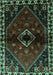 Machine Washable Persian Turquoise Traditional Area Rugs, wshtr3060turq