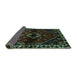Sideview of Persian Turquoise Traditional Rug, tr3060turq