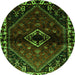 Square Persian Green Traditional Rug, tr3060grn