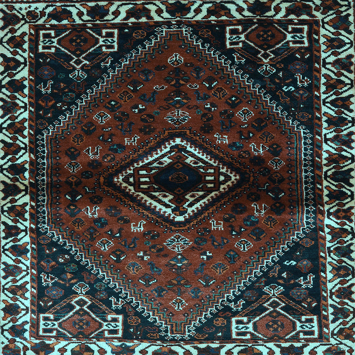 Square Persian Light Blue Traditional Rug, tr3060lblu