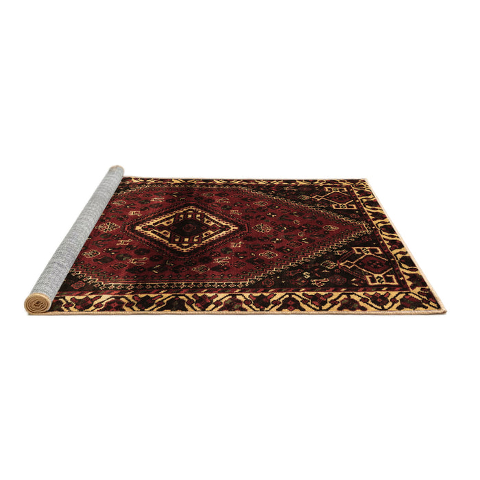 Sideview of Machine Washable Persian Brown Traditional Rug, wshtr3060brn