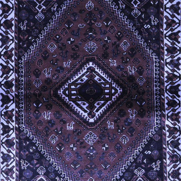 Machine Washable Persian Blue Traditional Rug, wshtr3060blu