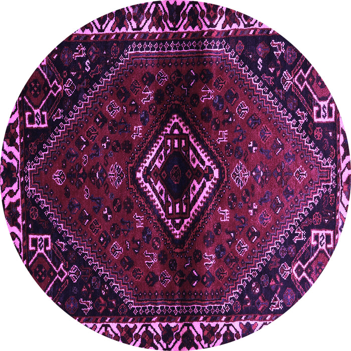 Round Persian Purple Traditional Rug, tr3060pur