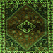 Serging Thickness of Persian Green Traditional Rug, tr3060grn