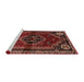 Sideview of Machine Washable Traditional Tomato Red Rug, wshtr3061