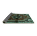 Sideview of Persian Turquoise Traditional Rug, tr3061turq