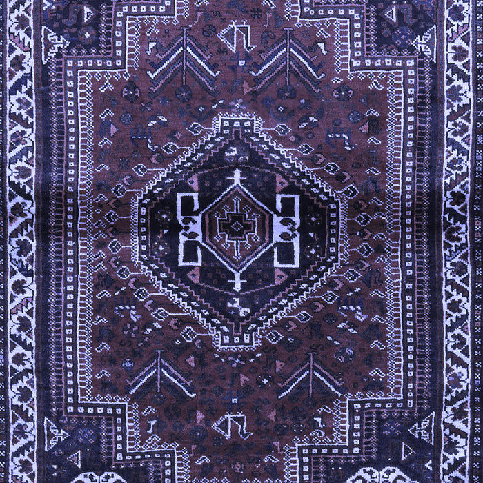 Machine Washable Persian Blue Traditional Rug, wshtr3061blu
