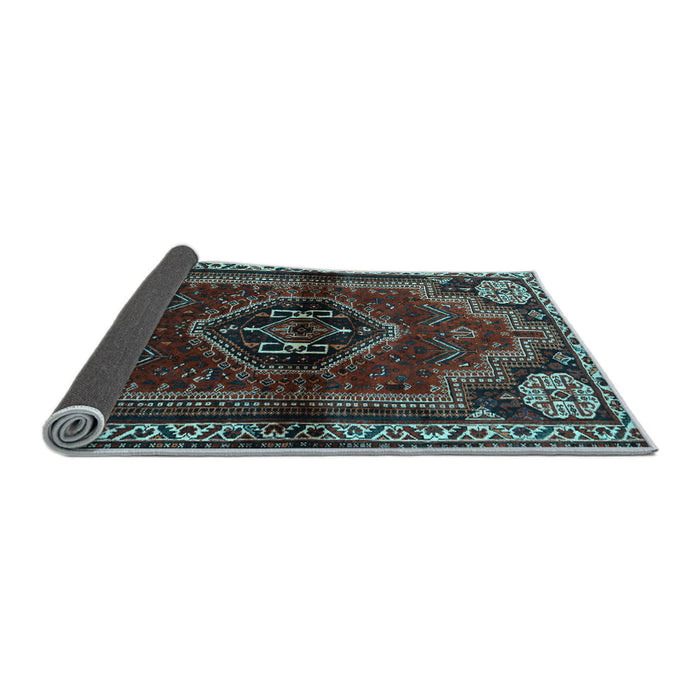 Sideview of Persian Light Blue Traditional Rug, tr3061lblu
