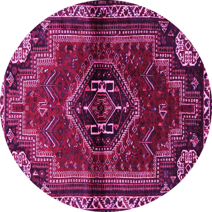Round Persian Pink Traditional Rug, tr3061pnk