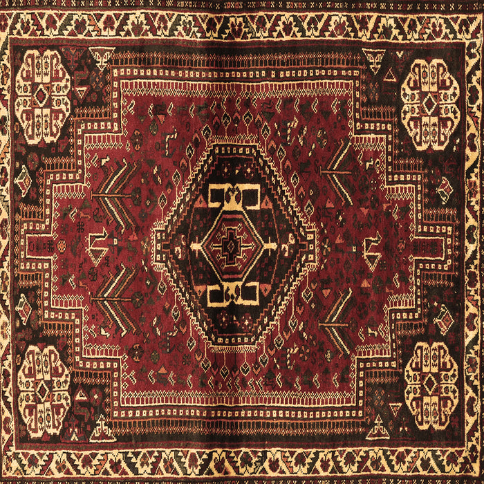 Square Persian Brown Traditional Rug, tr3061brn