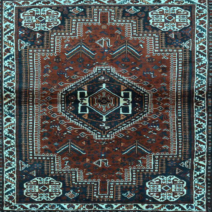 Square Persian Light Blue Traditional Rug, tr3061lblu