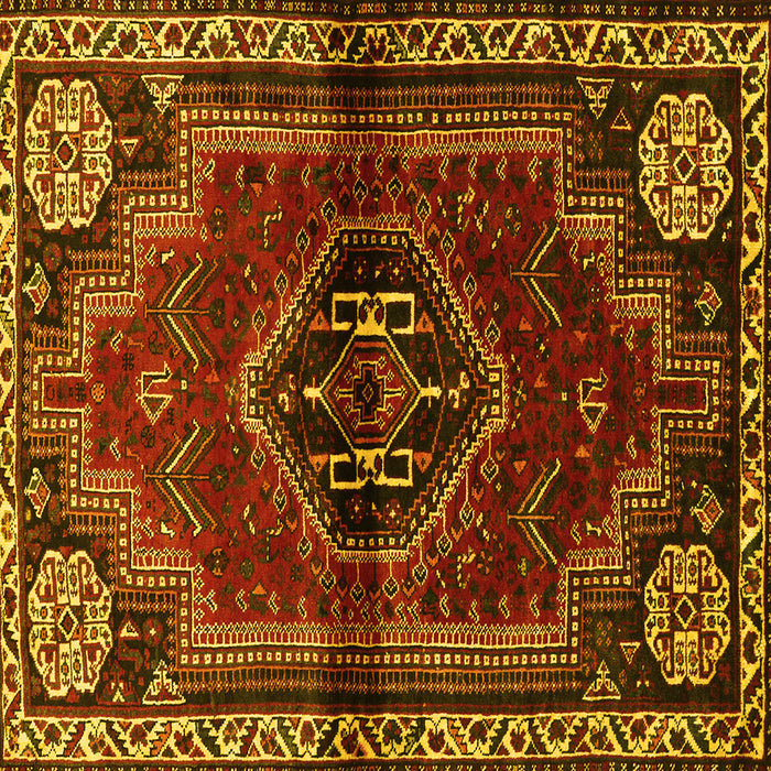 Square Persian Yellow Traditional Rug, tr3061yw