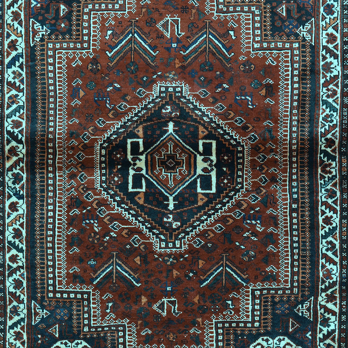 Machine Washable Persian Light Blue Traditional Rug, wshtr3061lblu