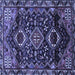 Square Persian Blue Traditional Rug, tr3062blu