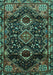 Machine Washable Persian Turquoise Traditional Area Rugs, wshtr3062turq