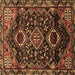 Square Persian Brown Traditional Rug, tr3062brn