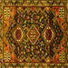 Square Persian Yellow Traditional Rug, tr3062yw