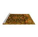 Sideview of Machine Washable Persian Yellow Traditional Rug, wshtr3062yw