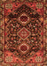 Serging Thickness of Machine Washable Persian Orange Traditional Area Rugs, wshtr3062org