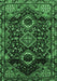 Machine Washable Persian Emerald Green Traditional Area Rugs, wshtr3062emgrn