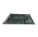 Sideview of Machine Washable Persian Light Blue Traditional Rug, wshtr3062lblu