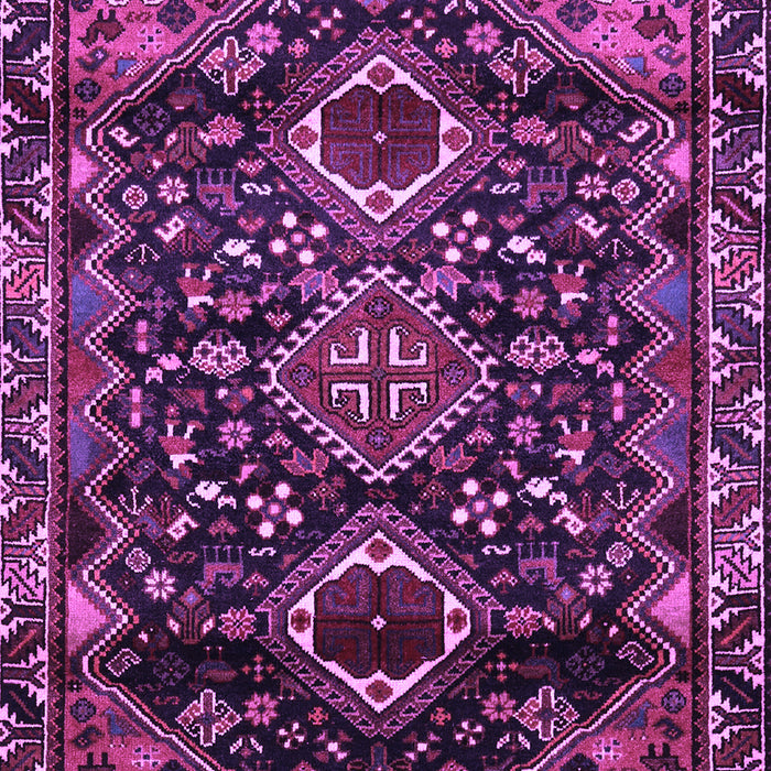 Machine Washable Persian Purple Traditional Area Rugs, wshtr3062pur