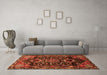 Machine Washable Persian Orange Traditional Area Rugs in a Living Room, wshtr3062org