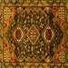 Square Machine Washable Persian Yellow Traditional Rug, wshtr3062yw