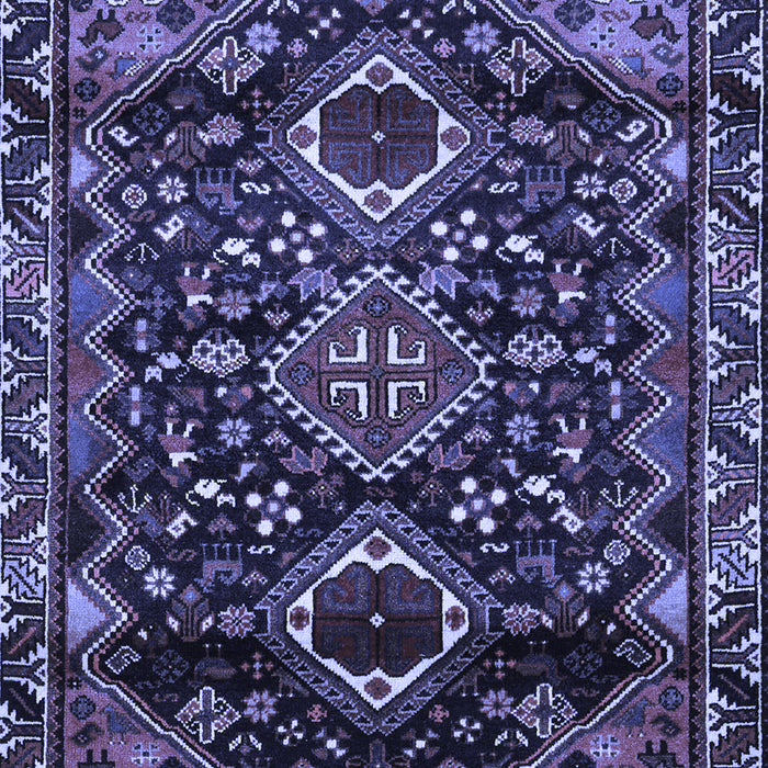 Machine Washable Persian Blue Traditional Rug, wshtr3062blu