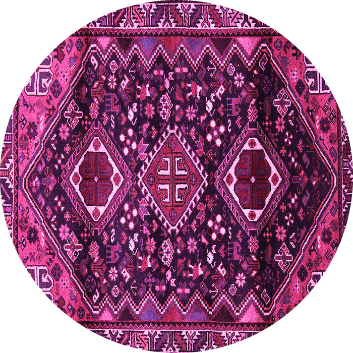 Round Persian Pink Traditional Rug, tr3062pnk
