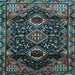 Square Persian Light Blue Traditional Rug, tr3062lblu