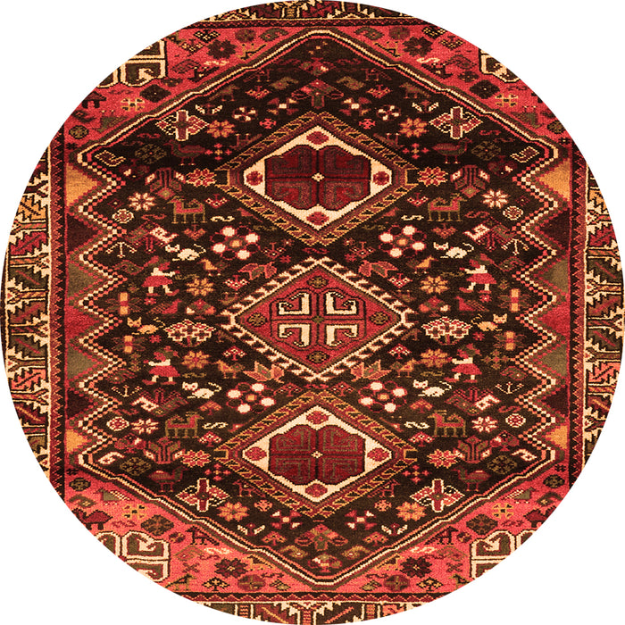 Machine Washable Persian Orange Traditional Area Rugs, wshtr3062org
