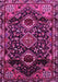 Machine Washable Persian Pink Traditional Rug, wshtr3062pnk