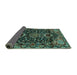 Sideview of Persian Turquoise Traditional Rug, tr3062turq