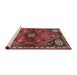 Sideview of Machine Washable Traditional Dark Almond Brown Rug, wshtr3063